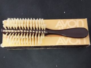 Avon Natural Performance Half Round Hair Brush Vintage, 1988 Brown 