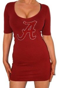 Baba Crimson Tide Alabama College Football Tunic Top Mini Shirt Dress 