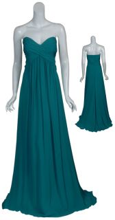 Badgley Mischka Breathtaking Silk Eve Gown Dress 12 New