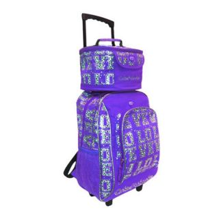 NEW CUTIE PATOOTIE WHEELED BACKPACK WITH LUNCH BAG ROLLING CARRY ON 