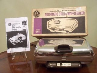    GE General Electric Waffle Iron Maker Baker Grill Griddle Box Manual