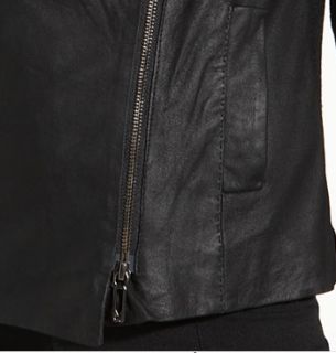 Vince Scuba Leather Assymetrical Jacket L $1250 Ashley Greene Twilight 