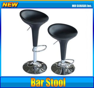 Bar Chair Barstool Leather Pub Counter Bar Stool Set of 2 Contemporary 