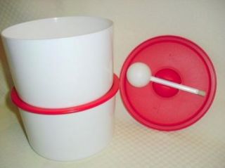 Tupperware Coffee Canister Set Red Lids with Scoop New