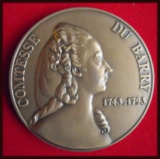 Madame Du Barry Louis XV Favourite Art Bronze Medal