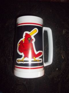    Cardinals plastic like Thermo Serv Beer Mug Cup Stein Baseball 1970s