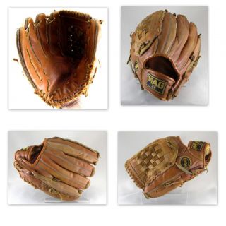 Mag II M 2497 12 Leather Baseball Glove Rawhide Lacing EZ Catch 