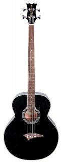   Spruce Top 4 String Acoustic Electric Bass Guitar Classic Black