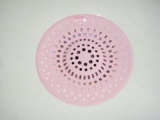 Silicone Hair Clog Trap Catcher in Bath Washbasin Pink