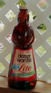 ORIGINAL with cap and labels Mrs butterworth 24 oz glass bottle