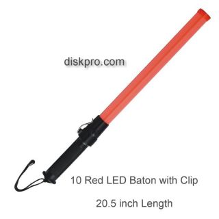    Baton Light 10 Red LED Steady glow Blinking uses 2 C size 20 5 wand