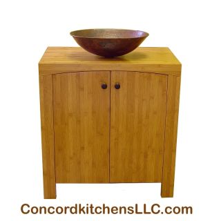 21 Solid Bamboo Bathroom Vanity with LED Light CA TX NY PA OH MA CT 