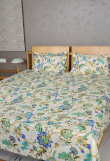   Bed Cover with Pillow Covers Hand Block Printed Bed Sheet Set