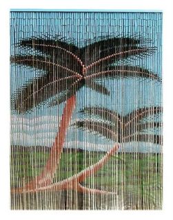 bamboo curtain w double palm tree item 261918 our price $ 41 83
