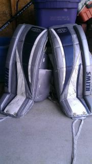Smith 34inch Goalie Pads Navy Silver