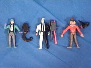 Batman TAS Animated Series Figures Lot The Riddler Two Face Scarecrow 