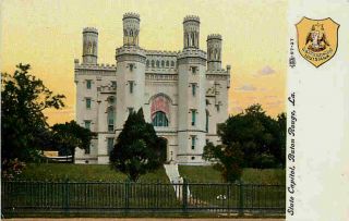 Baton Rouge Louisiana LA 1908 Old State Capitol & State Seal Vintage 