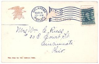 1907 Bartlesville Oklahoma Indian Territory Postcard