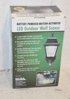   40219 Battery Powered Motion Activated LED Outdoor Wall Sconce