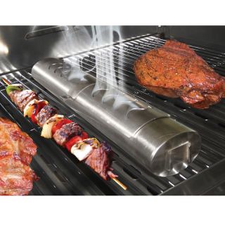 FLAMELESS BBQ Grill Wood Chip SMOKER 20 Gauge Steel GAS ELECTRIC 