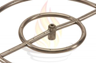  Capacity Round Stainless Steel Fire Pit Burner Ring Natural Gas