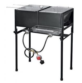 Deep Fryer Outdoor Propane Two Section 3 Baskets