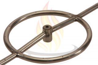   Capacity Round Stainless Steel Fire Pit Burner Ring Propane LP