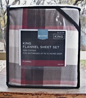 Beautiful Plaid Flannel Sheet Sets Full or King Sizes