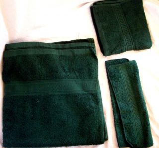 TOWEL SET Hunter Green Set TOWELS Bath Towel Hand Towel Washcloth NEW 