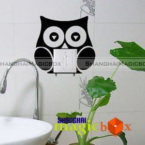 Animal Series Stickers Owl Bathroom Art Decor Decal Wall Sticker 