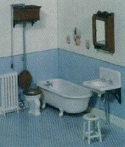 Dollhouse Miniature Chrysnbon Victorian Bathroom Kit