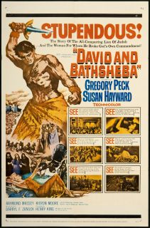 David and Bathsheba 1960 Re Release U.S. One Sheet Movie Poster