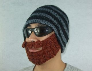 Handmade Beard Beanie Mustache Mask Face Warmer Ski Winter Hat Cap H89 