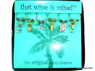 beach party theme wine charms great holiday gift