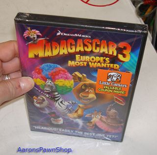 Madagascar 3 Europes Most Wanted (DVD, 2012) NEW/SEALED Kids 