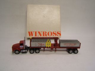 Winross Beavertown Block 75th Anniversary Flat Bed with Load and Crane 