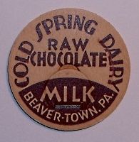 Cold Spring Dairy Beavertown PA Raw Chocolate Milk Cap