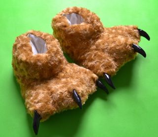 Slippers Monster Foot Bear Feets Claw Plush Paw Big New