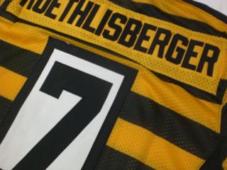 New NlKE Ben Roethlisberger 7 Steelers Throwback 2012 Jersey Yellow Sz 