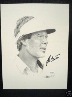 Masters Champion Ben Crenshaw Signed Lithograph Sketch