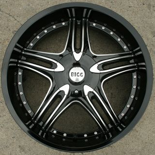   22 Black Rims Wheels Mercedes S500 S550 CL500 22 x 8 5 5H 35