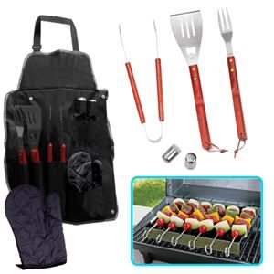 Piece BBQ Apron and Utensil Set from Finelife