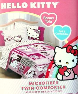Hello Kitty Collage Twin Comforter Sheets 4pc Bedding