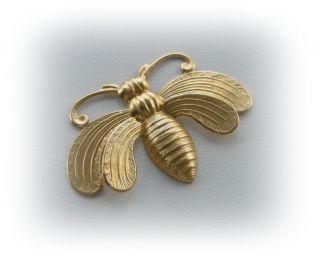 Brass Art Deco Bee Charms Jewelry Findings BF 04