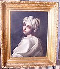 Antique Portrait Beatrice Cenci Guid Reni Oil Painting