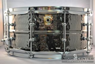 Ludwig Black Beauty Hammered Brass Snare Drum 6.5x14   LB417KT   Free 