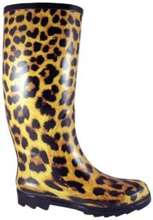 New Ladies Smoky Mountain Leopard Print Rain Boots