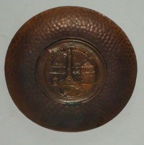 Belgrade Souvenir Vintage Brass Plate Former Jugoslavia Serbia 