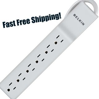 Belkin Surge Protector 6 Outlet 2.5 Foot Home & Office Surge Protector 