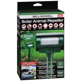 Bell Howell 50104 Motion Activated Ultrasonic Solar Powered Pest 